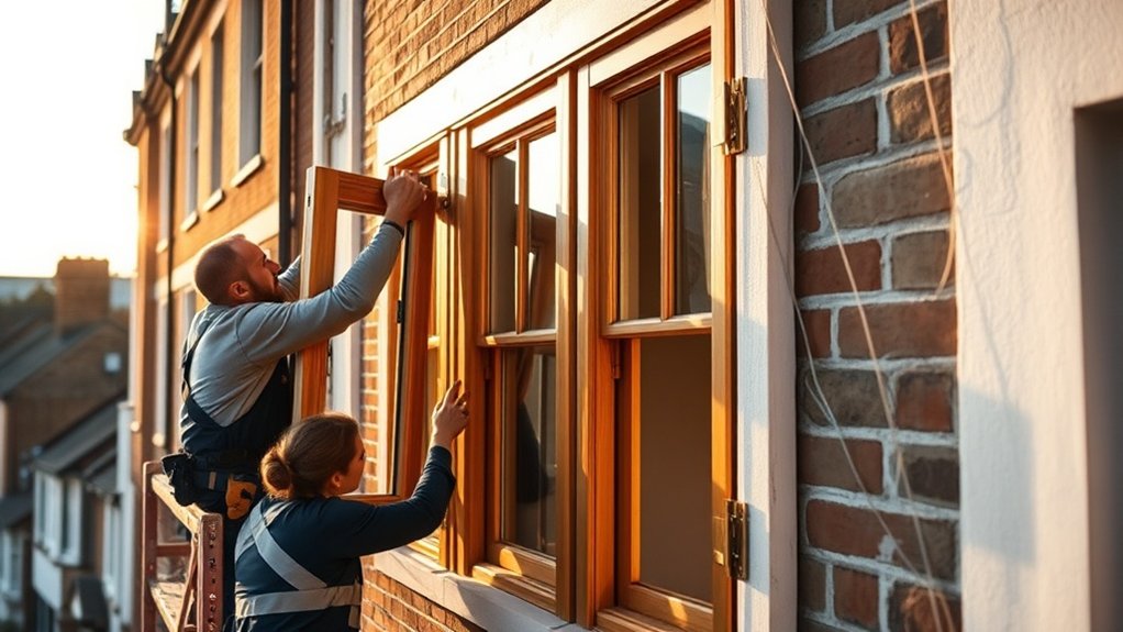 Wooden Window Installation West Ealing